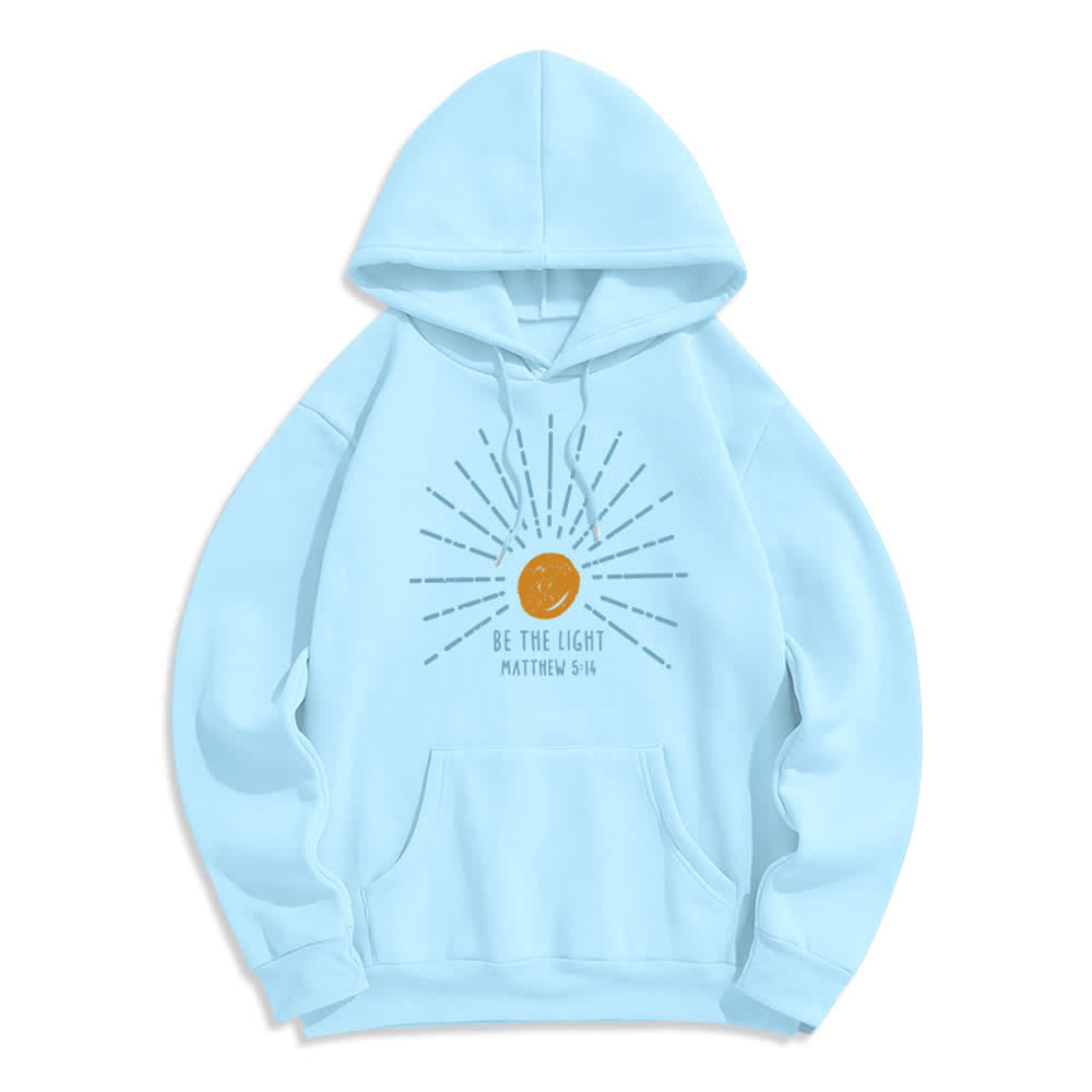 Christianartworkshop Sudadera con capucha "Sé la luz" Mateo 5:14 - Azul - 2XL - image 7