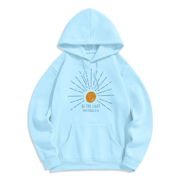 Christianartworkshop Sudadera con capucha "Sé la luz" Mateo 5:14 - Azul - 2XL - image 7