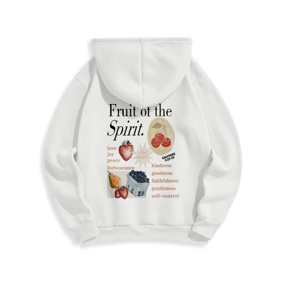 Christianartworkshop Sudadera con capucha de poliéster forrada de felpa con estampado de fresas Fruit Of the Spirit - image 1