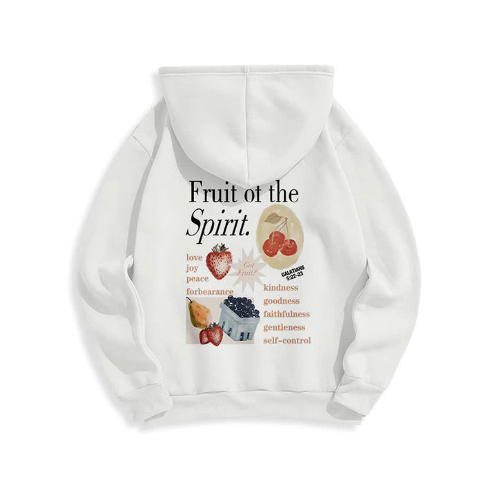 Christianartworkshop Sudadera con capucha de poliéster forrada de felpa con estampado de fresas Fruit Of the Spirit - image 1