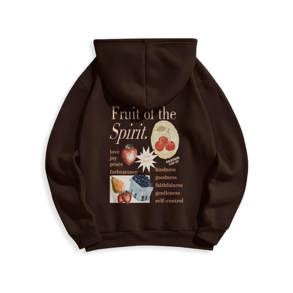 Christianartworkshop Sudadera con capucha de poliéster forrada de felpa con estampado de fresas Fruit Of the Spirit - image 13