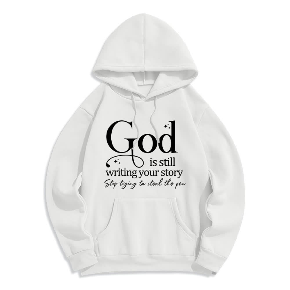 Christianartworkshop Dios sigue escribiendo tu historia. Sudadera con capucha de poliéster forrada de felpa. - Blanco - 2XL - image 1