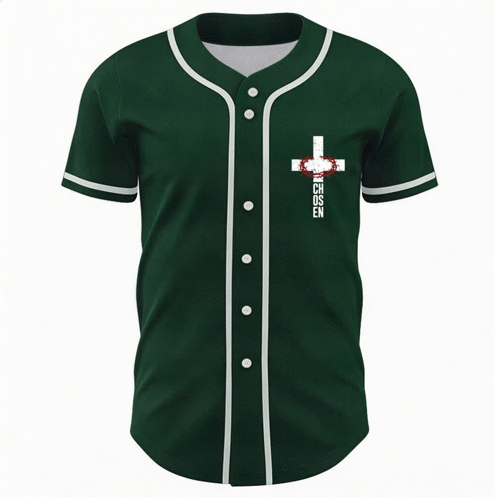 Christianartworkshop Camiseta de béisbol con botones y malla de la Cruz de Jesús - image 30
