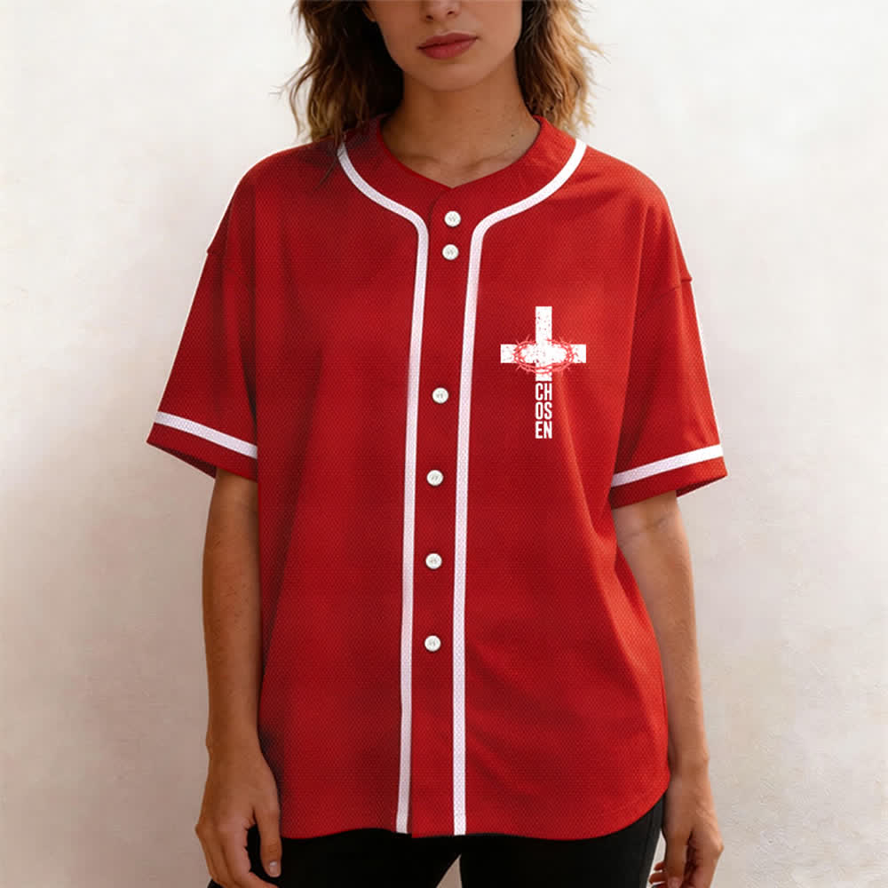 Christianartworkshop Jesús EL CAMINO LA VERDAD LA VIDA Camiseta de béisbol con botones - image 46