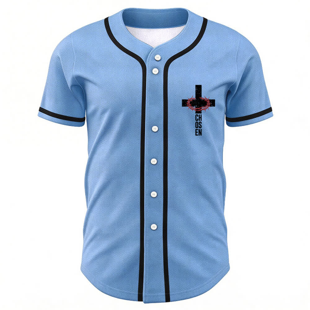 Christianartworkshop Jesús EL CAMINO LA VERDAD LA VIDA Camiseta de béisbol con botones - image 51