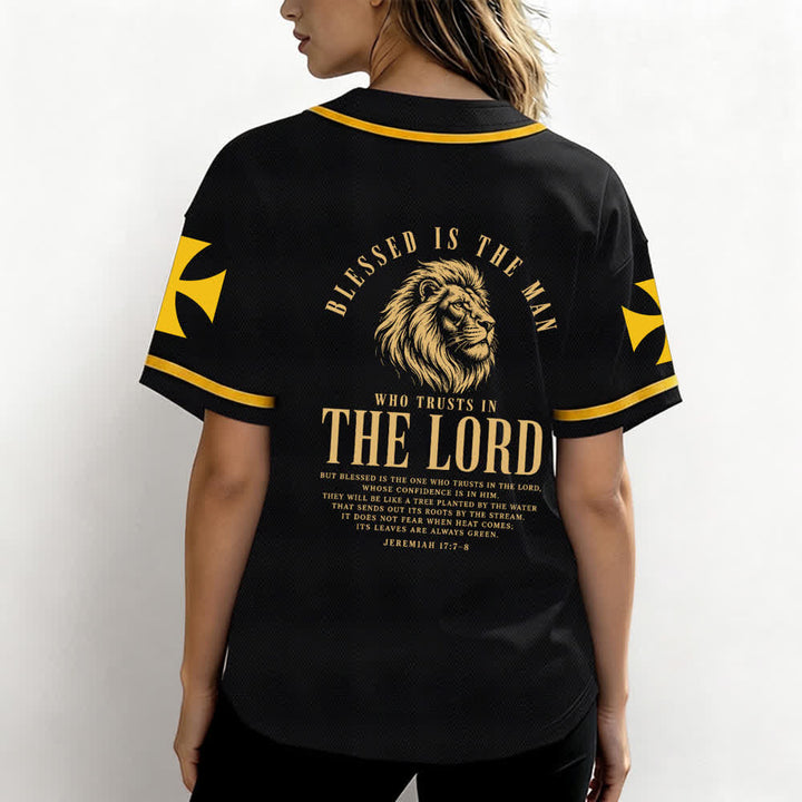 Christianartworkshop Jesús Camino al Cielo Jeremías 17:7-8 Camiseta de béisbol - image 3