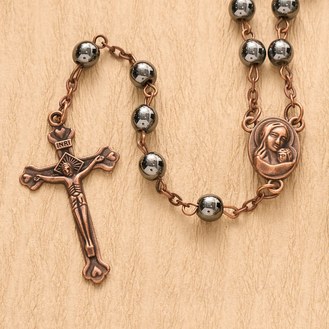 Christianartworkshop Rosario antiguo con cadena y crucifijo: símbolo de bendiciones celestiales permanentes. - image 4