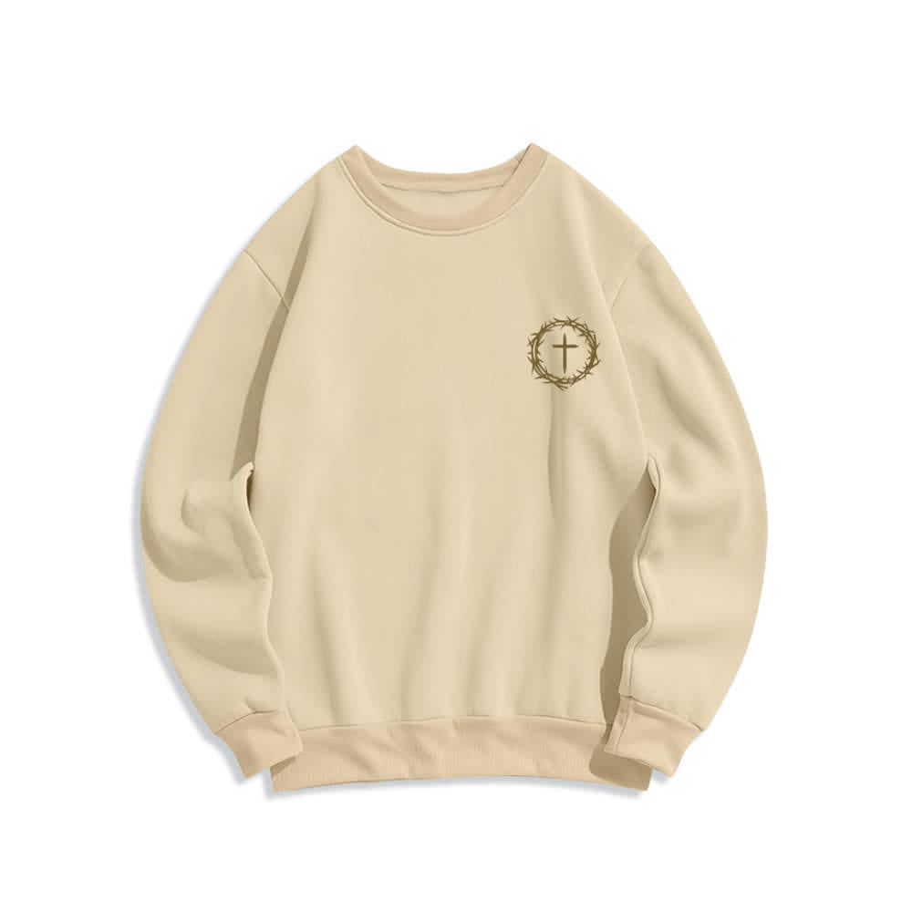 Christianartworkshop Sudadera polar con estampado cruzado en la espalda Three Days Thorn - image 16