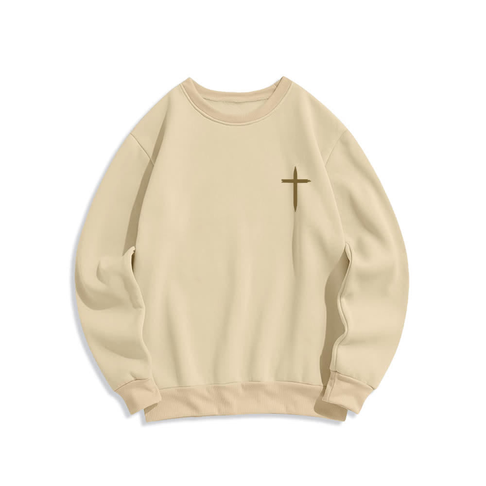 Christianartworkshop Sudadera de cuello redondo con estampado de corona de Jesús es Rey - image 17