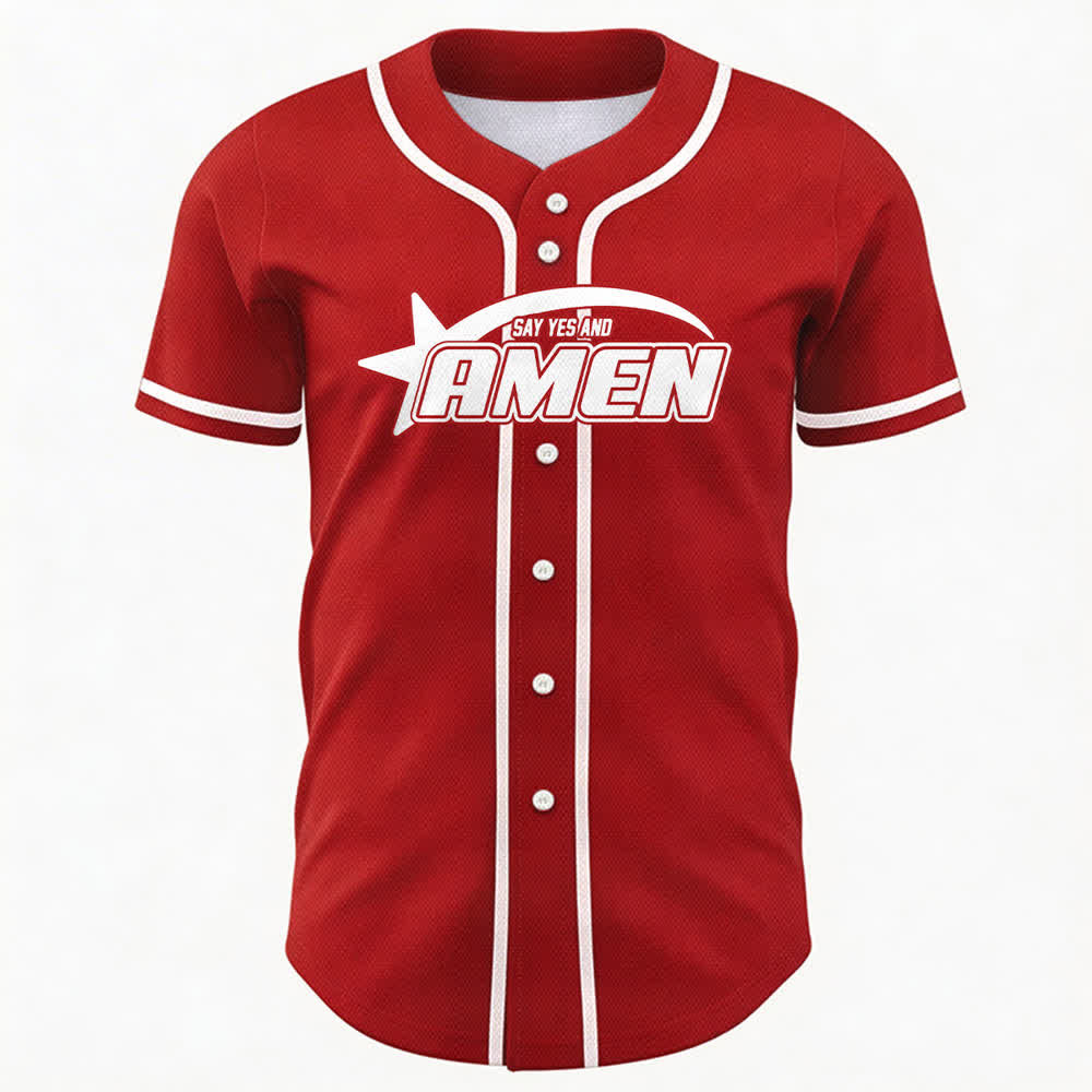 Christianartworkshop Camiseta de béisbol del equipo Amen en blanco y negro - image 16