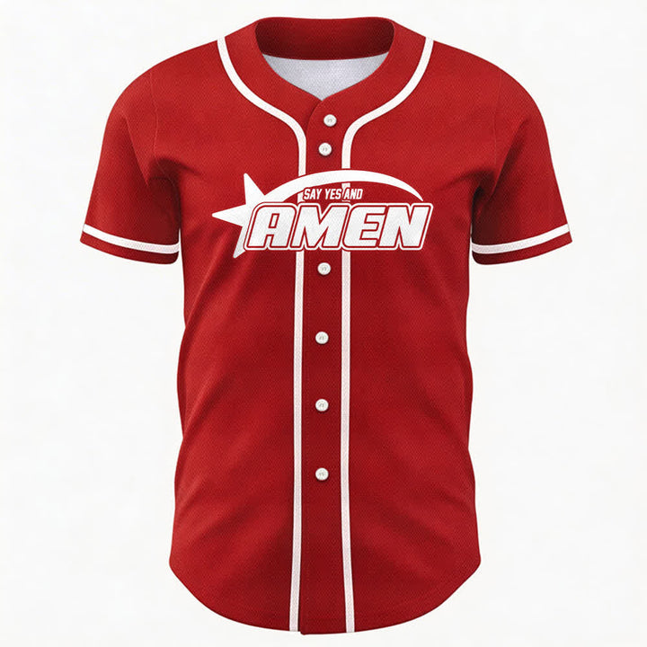 Camiseta de béisbol del equipo Amen en blanco y negro de Christianartworkshop - image 16