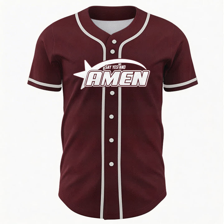 Camiseta de béisbol del equipo Amen en blanco y negro de Christianartworkshop - image 23