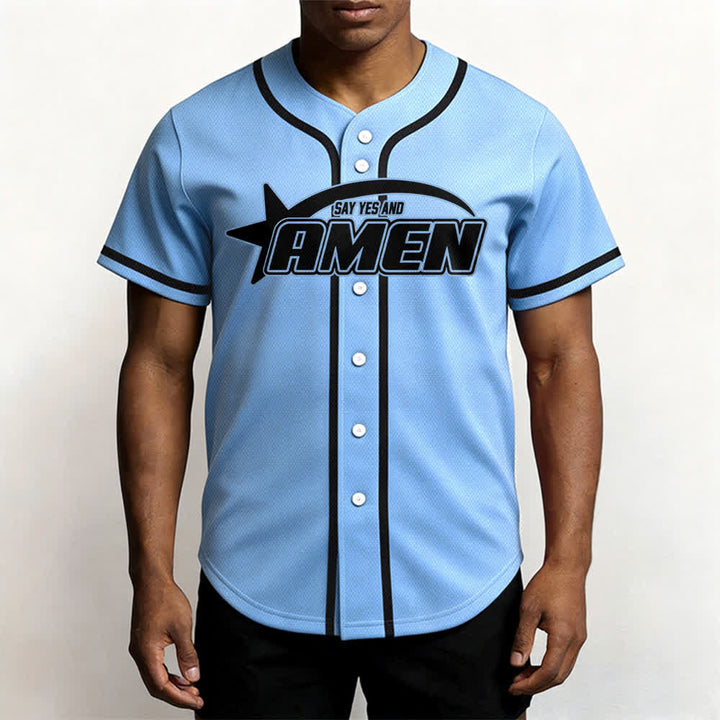 Camiseta de béisbol del equipo Amen en blanco y negro de Christianartworkshop - image 34