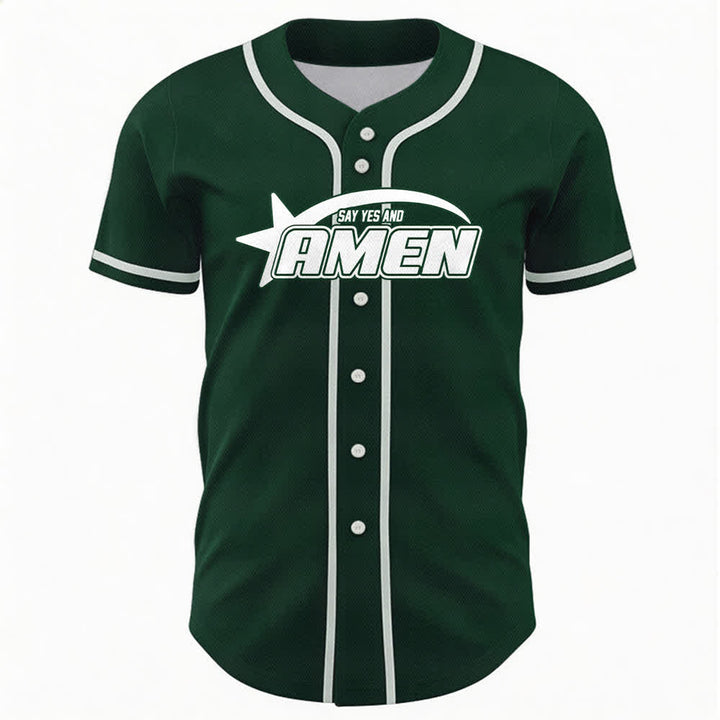 Camiseta de béisbol del equipo Amen en blanco y negro de Christianartworkshop - image 37