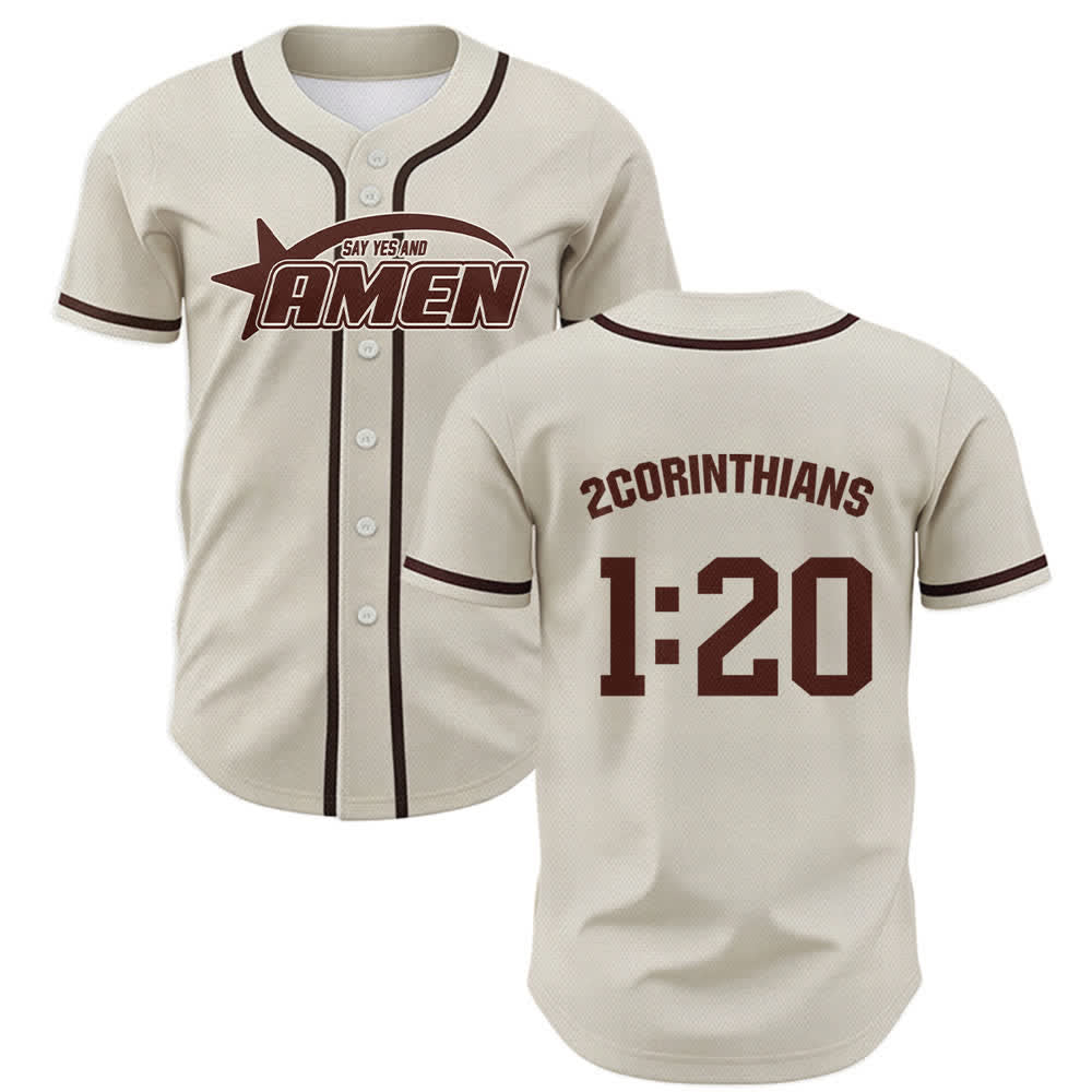 Camiseta de béisbol del equipo Amen en blanco y negro de Christianartworkshop - Beige - 5XL - image 42