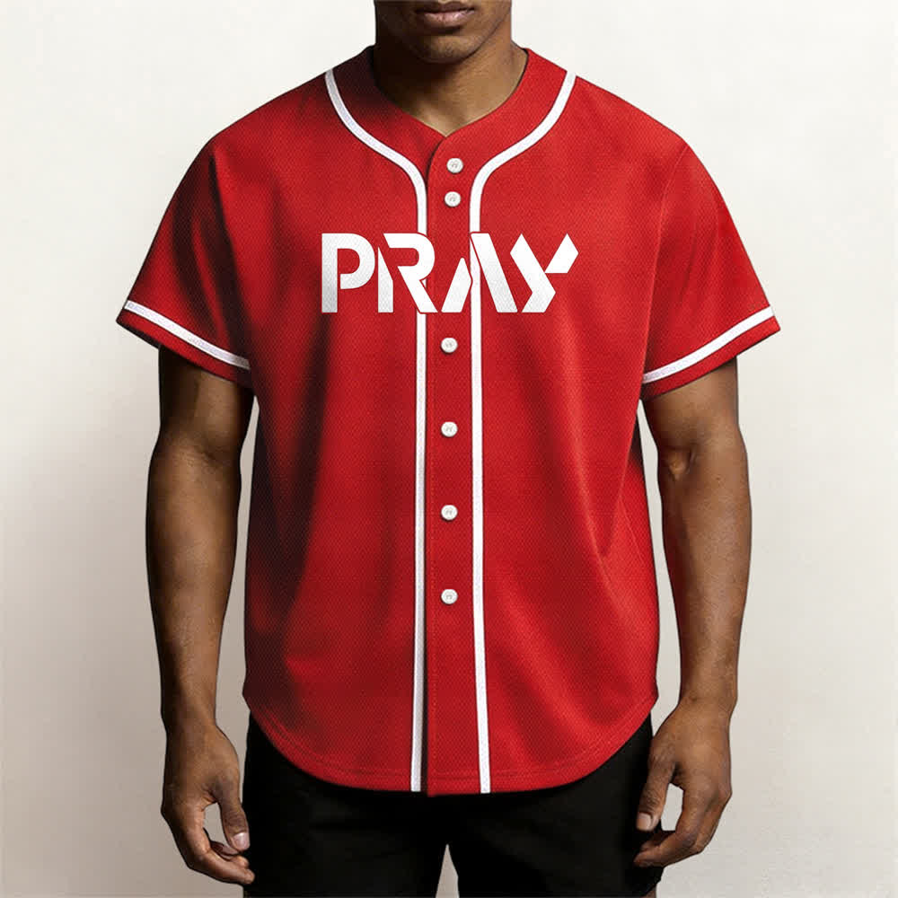 Camiseta de béisbol con mensaje "Pray Tap My Shoulder" de Christianartworkshop - image 20