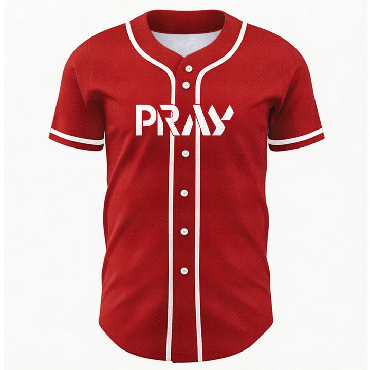 Camiseta de béisbol con mensaje "Pray Tap My Shoulder" de Christianartworkshop - image 16