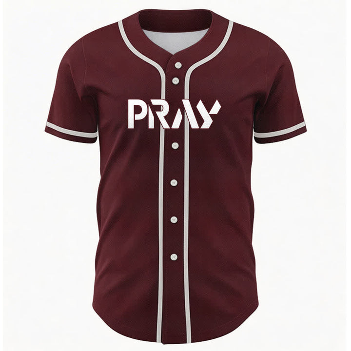 Camiseta de béisbol con mensaje "Pray Tap My Shoulder" de Christianartworkshop - image 23