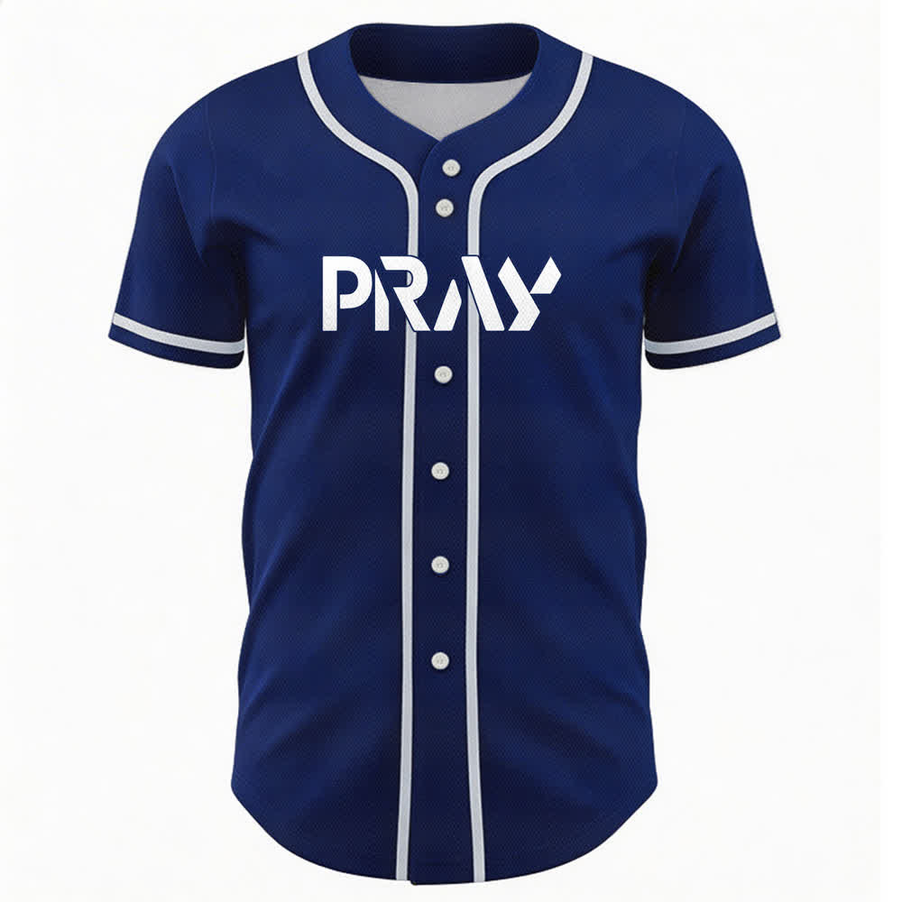 Camiseta de béisbol con mensaje "Pray Tap My Shoulder" de Christianartworkshop - image 51