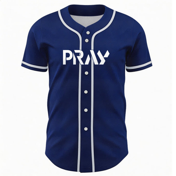 Camiseta de béisbol con mensaje "Pray Tap My Shoulder" de Christianartworkshop - image 51