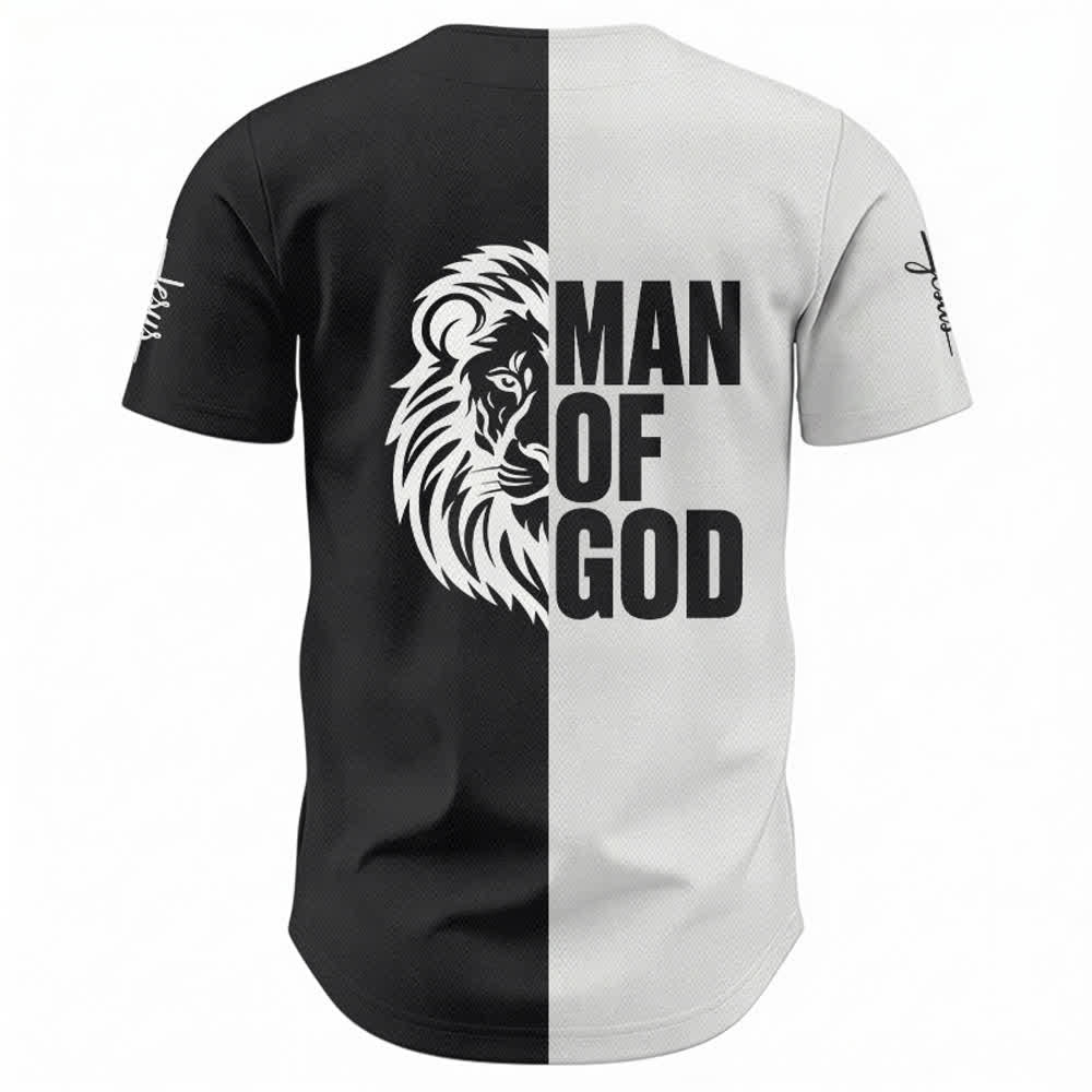 Christianartworkshop Camiseta de béisbol Child Of God Split en blanco y negro - image 1