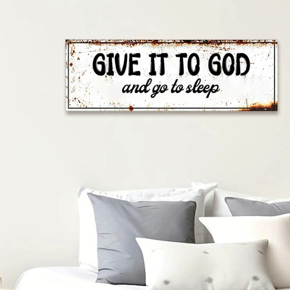 Christianartworkshop Letrero metálico vintage de Faith para pared: Emblema del descanso pacífico - image 1