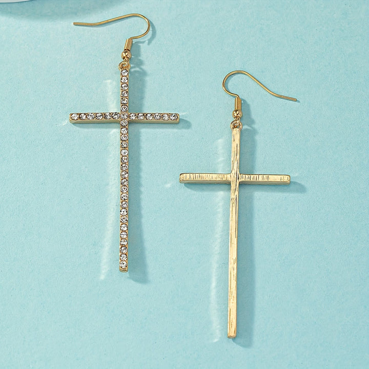 Christianartworkshop Pendientes largos y delgados con forma de cruz: símbolo de tranquila y sagrada serenidad. - image 16