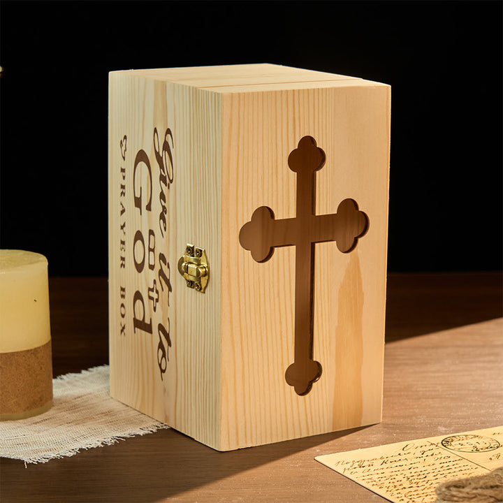 Christianartworkshop Caja de oración rústica con forma de cruz (solo la caja): símbolo de un refugio celestial y pacífico. - image 4