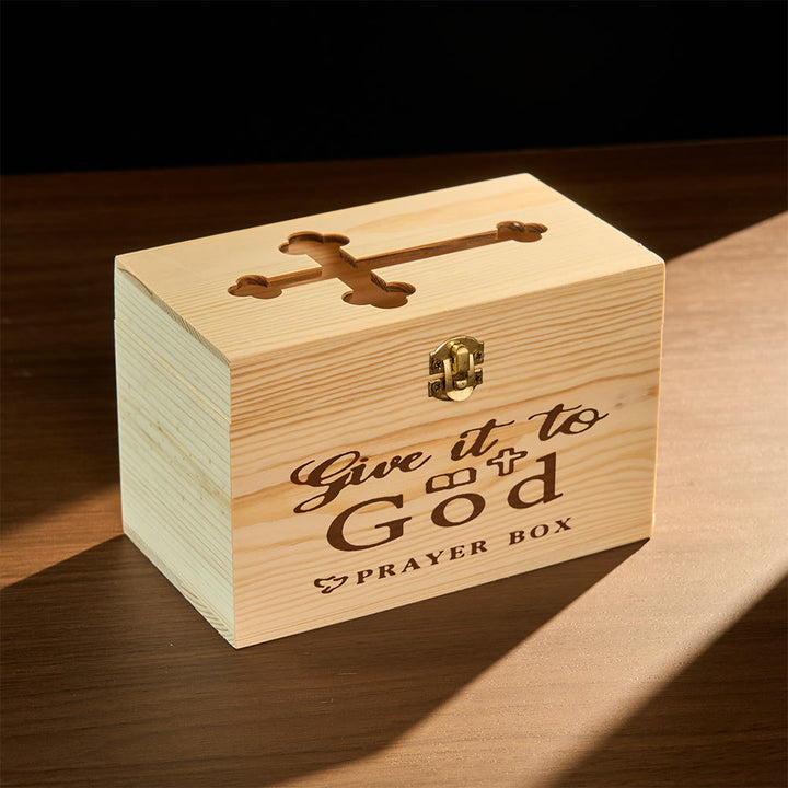 Christianartworkshop Caja de oración rústica con forma de cruz (solo la caja): símbolo de un refugio celestial y pacífico. - image 2