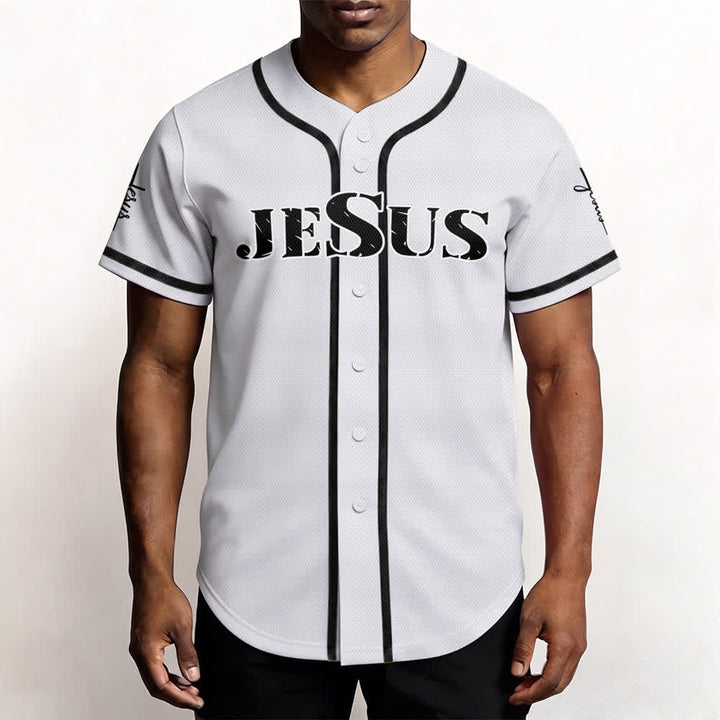 Camiseta de béisbol con estampado de doble cara de Jesús, el Camino, la Verdad y la Cruz de Christianartworkshop - image 12