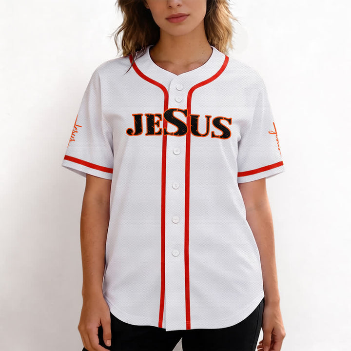 Camiseta de béisbol con estampado de doble cara de Jesús, el Camino, la Verdad y la Cruz de Christianartworkshop - image 17