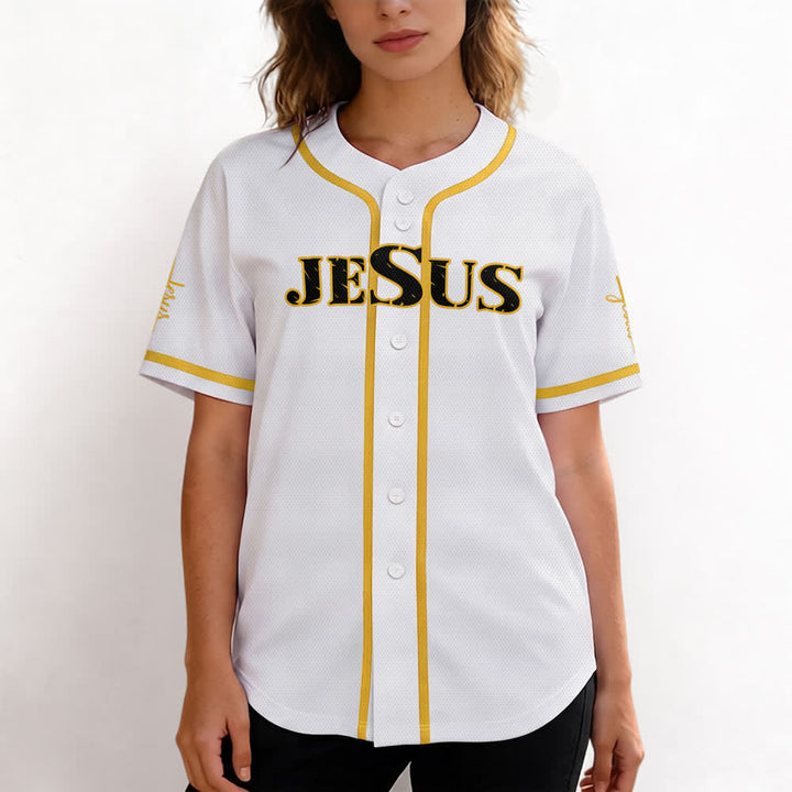 Camiseta de béisbol con estampado de doble cara de Jesús, el Camino, la Verdad y la Cruz de Christianartworkshop - image 3