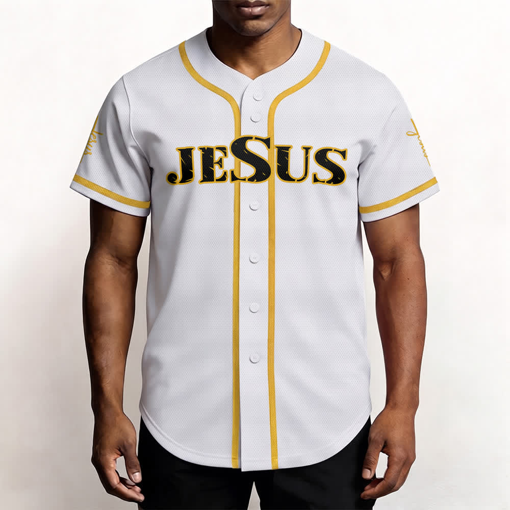 Camiseta de béisbol con estampado de doble cara de Jesús, el Camino, la Verdad y la Cruz de Christianartworkshop - image 5