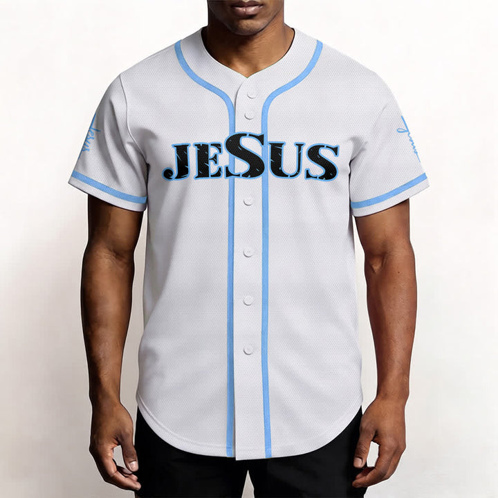 Camiseta de béisbol con estampado de doble cara de Jesús, el Camino, la Verdad y la Cruz de Christianartworkshop - image 40
