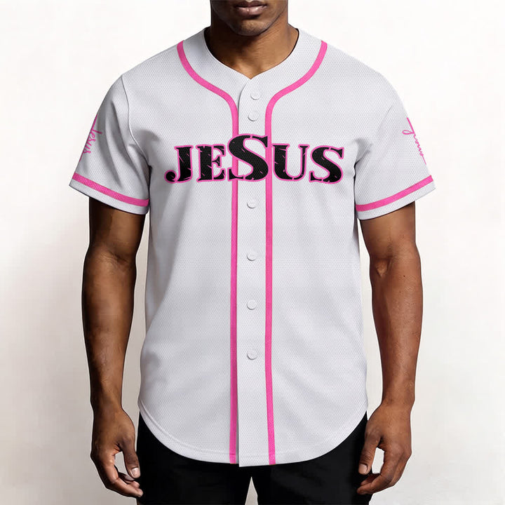 Camiseta de béisbol con estampado de doble cara de Jesús, el Camino, la Verdad y la Cruz de Christianartworkshop - image 47