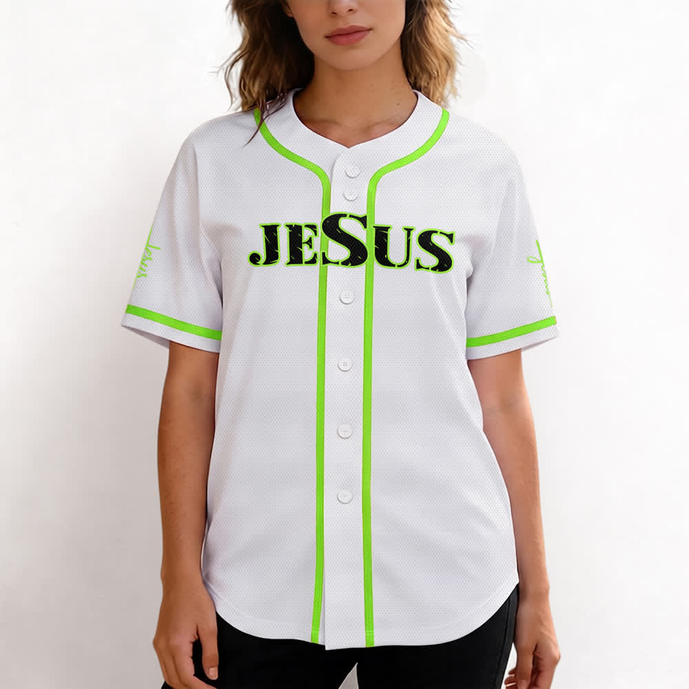 Camiseta de béisbol con estampado de doble cara de Jesús, el Camino, la Verdad y la Cruz de Christianartworkshop - image 52