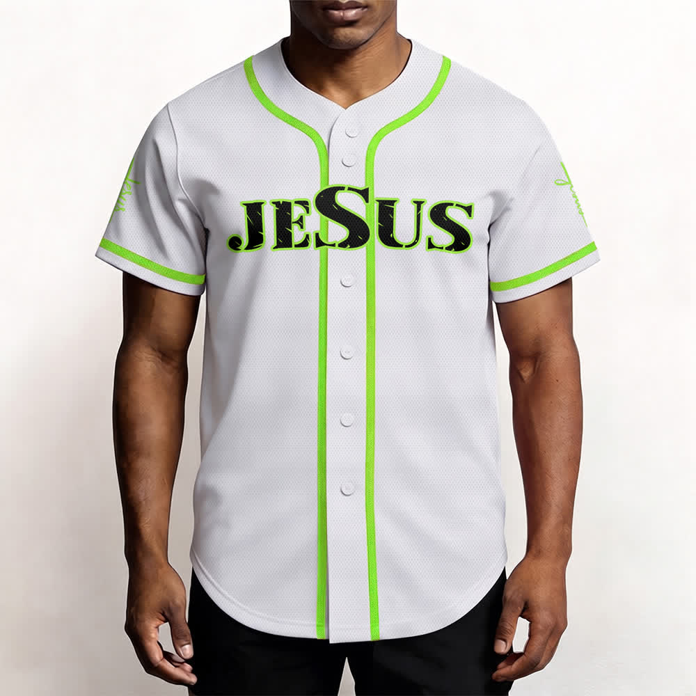 Camiseta de béisbol con estampado de doble cara de Jesús, el Camino, la Verdad y la Cruz de Christianartworkshop - image 54