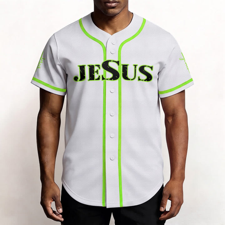 Camiseta de béisbol con estampado de doble cara de Jesús, el Camino, la Verdad y la Cruz de Christianartworkshop - image 54