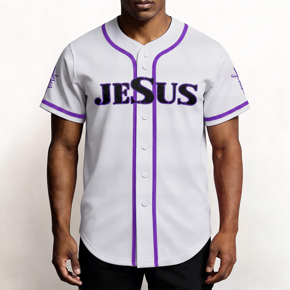 Camiseta de béisbol con estampado de doble cara de Jesús, el Camino, la Verdad y la Cruz de Christianartworkshop - image 61