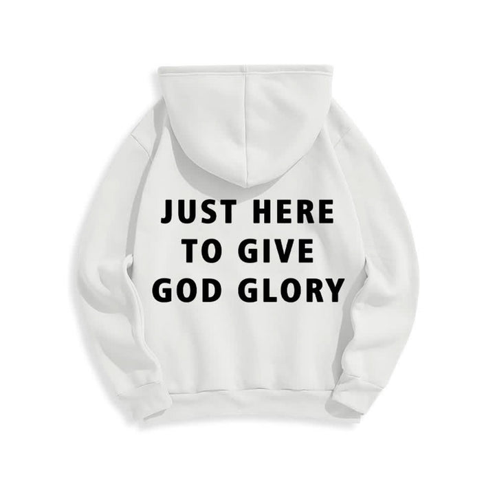 Christianartworkshop Solo estoy aquí para darle gloria a Dios. Sudadera con capucha extragrande. - image 7