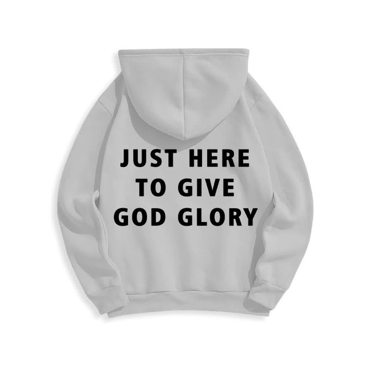 Christianartworkshop Solo estoy aquí para darle gloria a Dios. Sudadera con capucha extragrande. - image 13