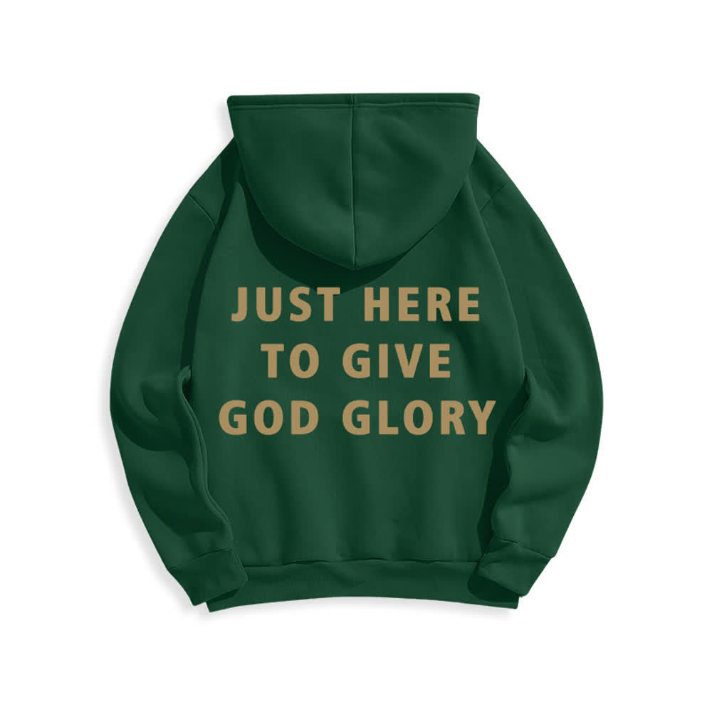 Christianartworkshop Solo estoy aquí para darle gloria a Dios. Sudadera con capucha extragrande. - image 1