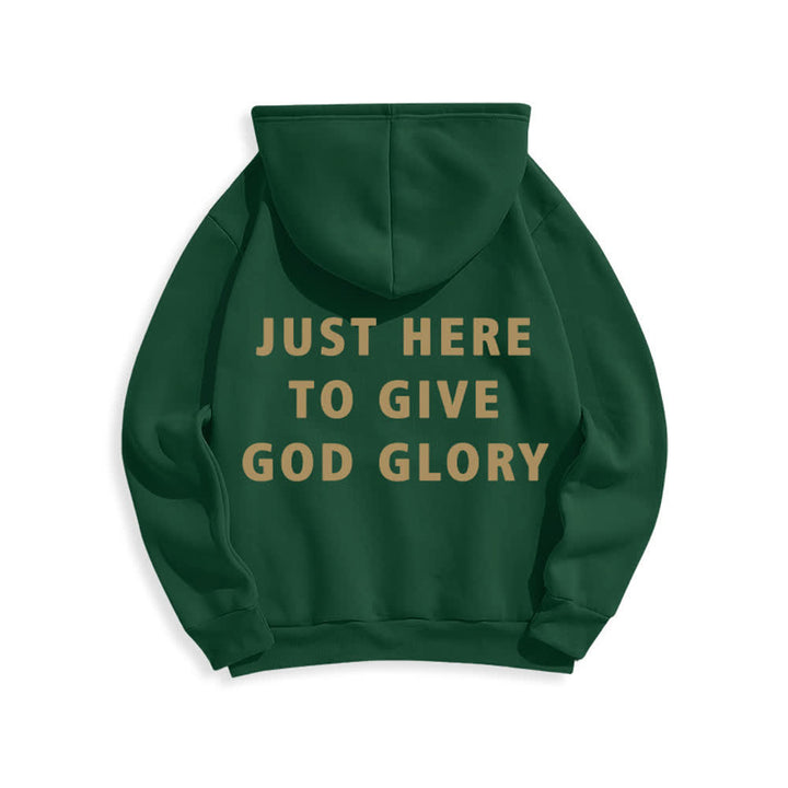 Christianartworkshop Solo estoy aquí para darle gloria a Dios. Sudadera con capucha extragrande. - image 1