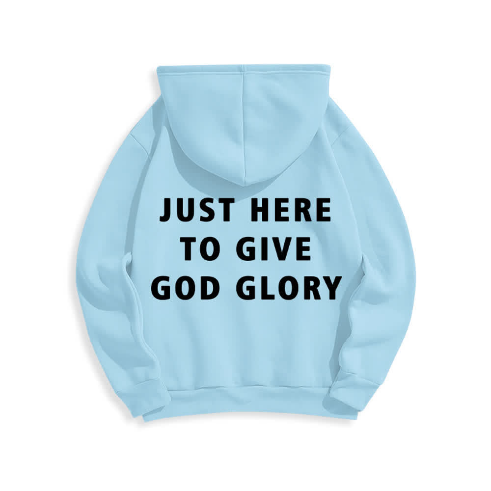 Christianartworkshop Solo estoy aquí para darle gloria a Dios. Sudadera con capucha extragrande. - image 4