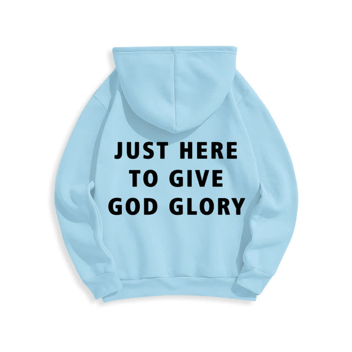 Christianartworkshop Solo estoy aquí para darle gloria a Dios. Sudadera con capucha extragrande. - image 4