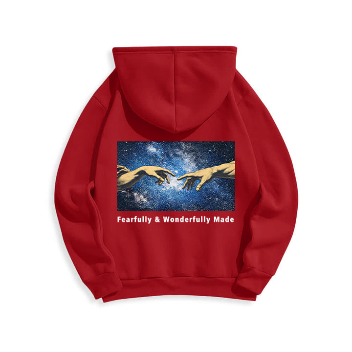 Christianartworkshop Sudadera con capucha estampada en la espalda con estrellas, hecha de forma maravillosa y espléndida. - image 13