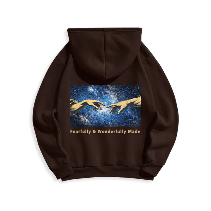 Christianartworkshop Sudadera con capucha estampada en la espalda con estrellas, hecha de forma maravillosa y espléndida. - image 10