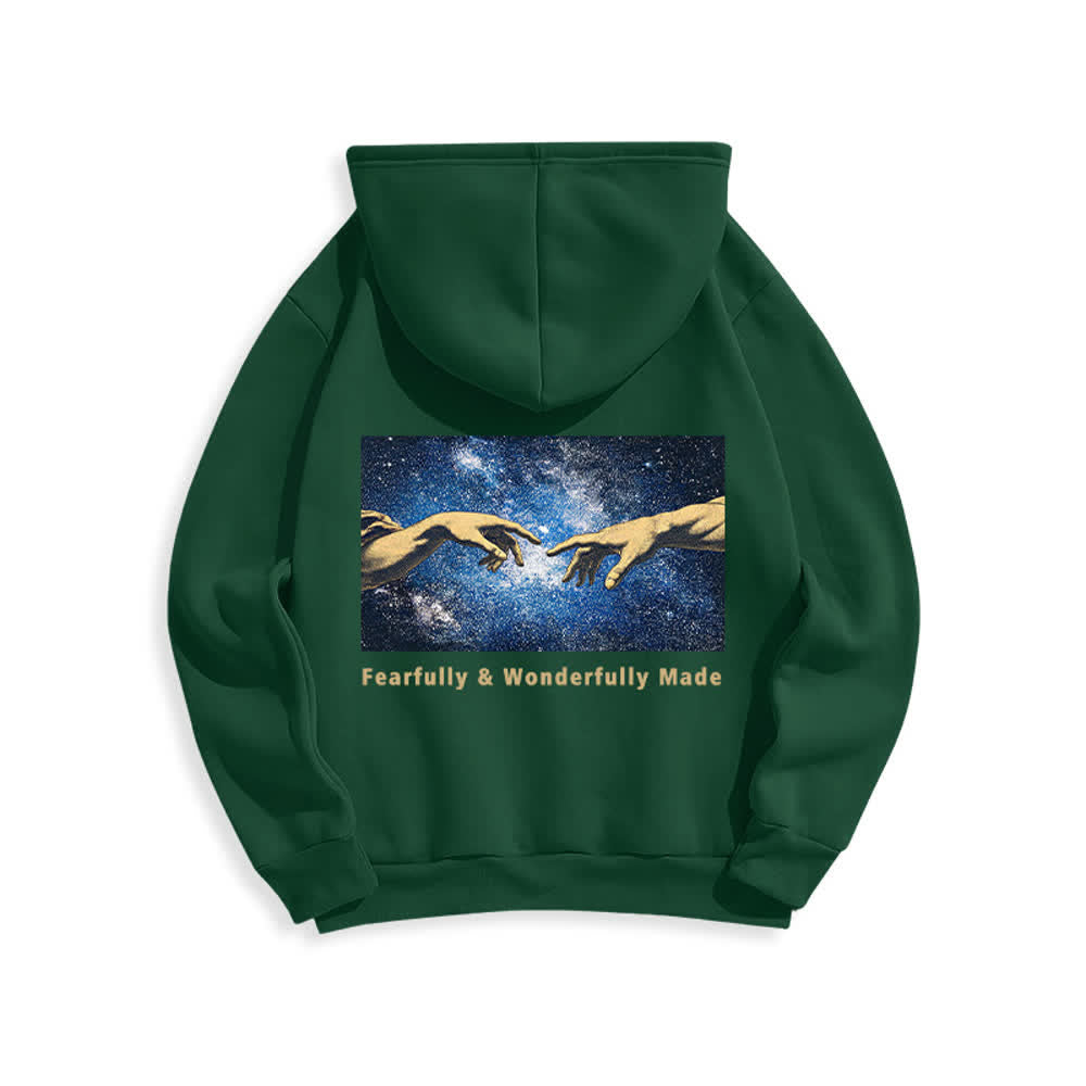 Christianartworkshop Sudadera con capucha estampada en la espalda con estrellas, hecha de forma maravillosa y espléndida. - image 22