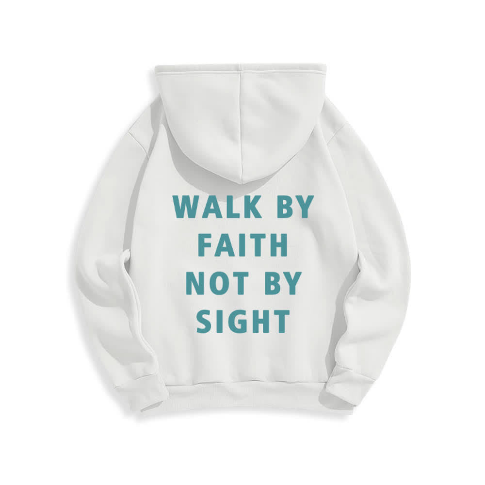 Christianartworkshop Sudadera con capucha "Walk By Faith Not By Look" - image 1
