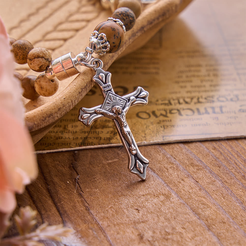 Christianartworkshop Pulsera de San Benito y Crucifijo de Cristal Milagroso: Portador de la Fuerza Sagrada - image 8